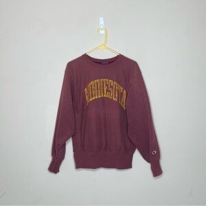 Champion Reverse Weave Crewneck Sweatshirt University Minnesota Gophers 80s NCAA